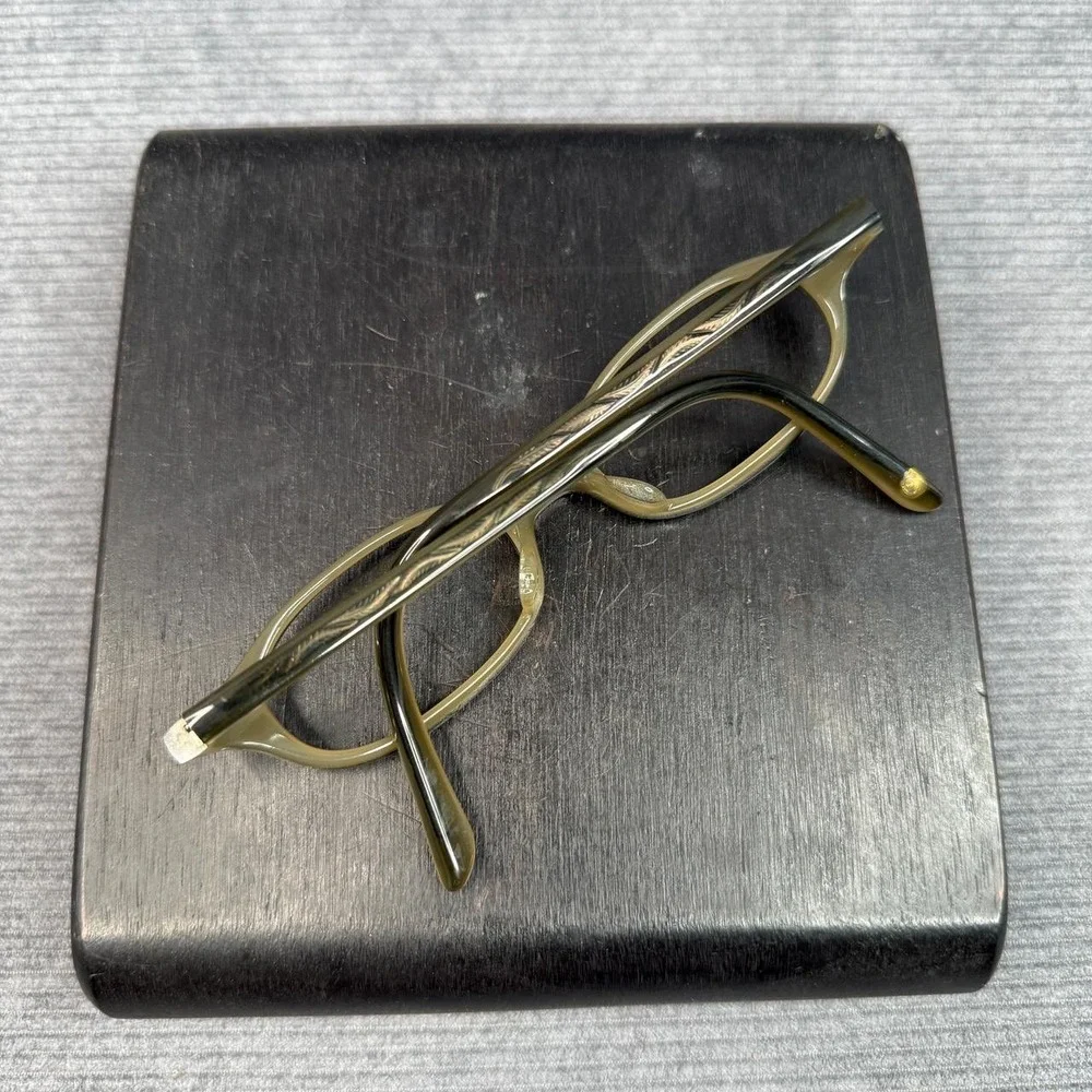 Kata Eyeglasses Style 58 OLV Olive Green Oval Frames 47-18-140 Mens Womens